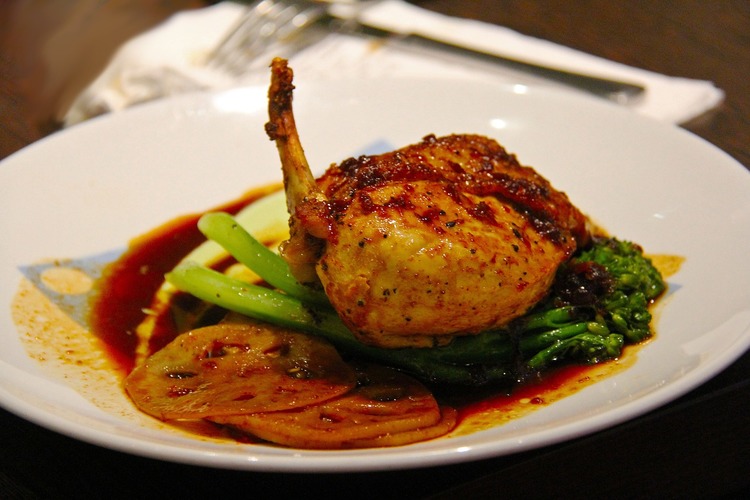 Chicken Recipe - Roasted Chicken with Potato Puree, Tomatoes and Asparagus