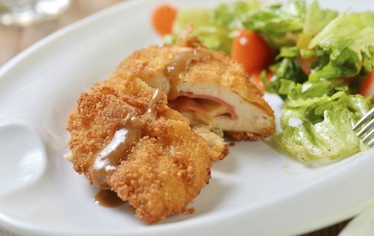 Stuffed Chicken Cutlets with Cheese and Ham - Chicken Recipe