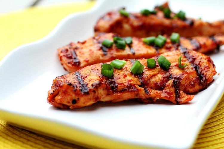 Chicken Recipe - Spicy Grilled Chicken Breasts with Green Onions